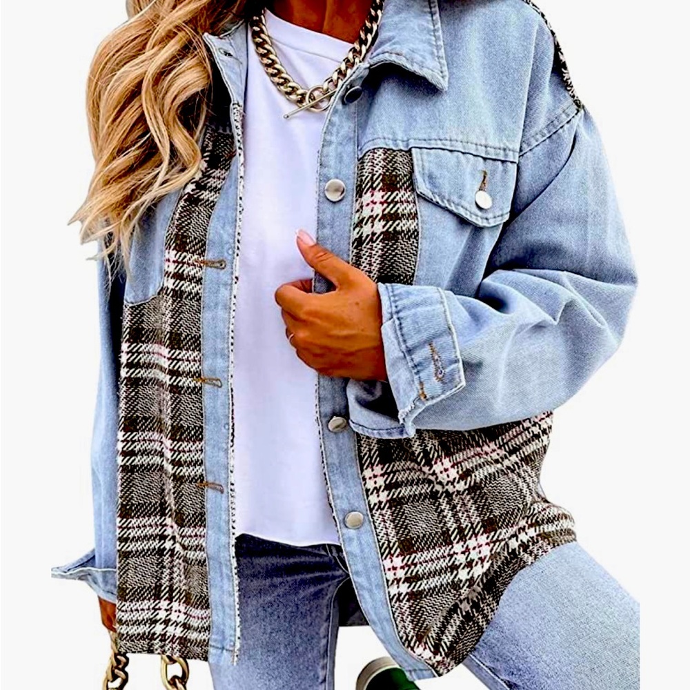 Blue plaid jacket